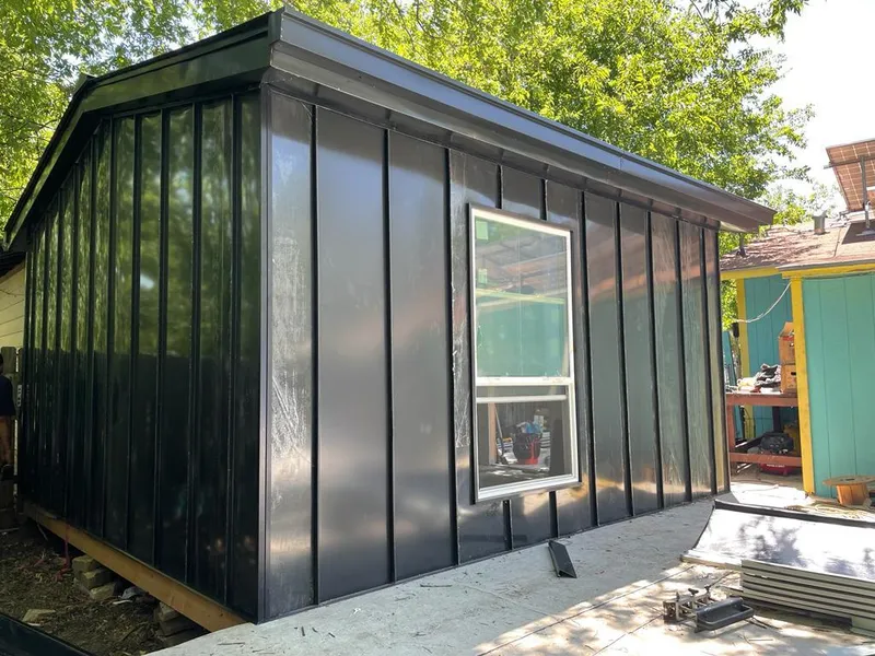 Black standing seam metal wall panels for Metal Roof Installation in Van Wert